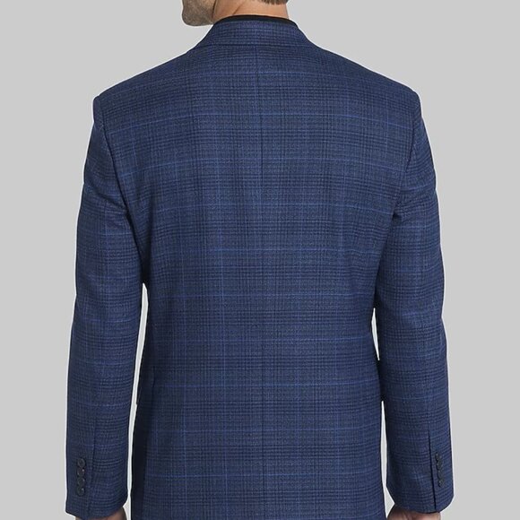 Jos A. Banks Traveler Performance Tailored Plaid Sportcoat Blazer sport coat 48R - Picture 2 of 5